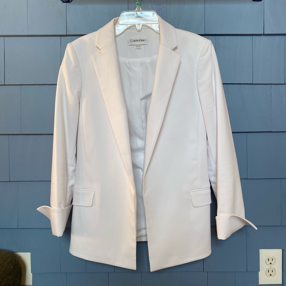 White Calvin Klein blazer, 8, lined